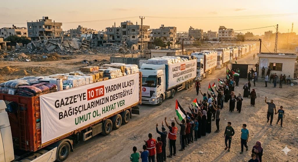 Gazze'ye 10 Tır Yardım Ulaştı